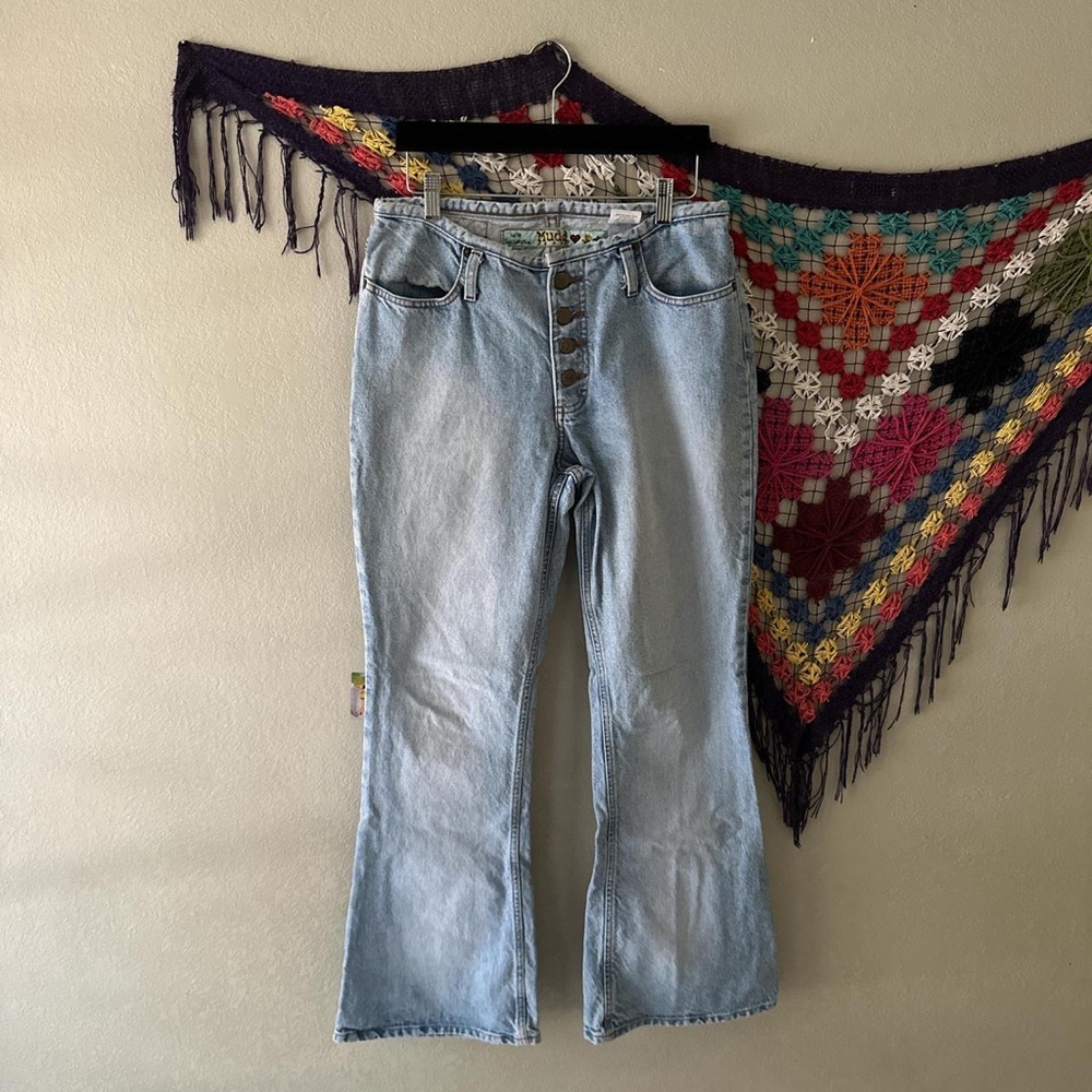 Mud Women's Light Blue Button-Fly Jeans